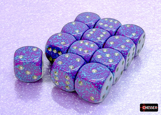 Chessex: Speckled Silver Tetra 16mm d6 Dice Block (12 Dice)