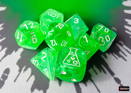 Chessex: Nebula Gelatinous/White Polyhedral 7-Die Set