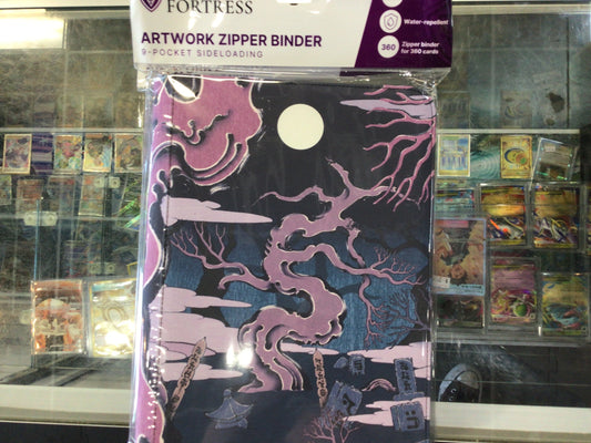 Arcane Fortress: 9 Pocket Sideloader Artwork Zipper Binder - Ukiyo-e Marsh of the Unspoken