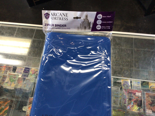 Arcane Fortress: 9 Pocket Sideloader Artwork Zipper Binder - Blue