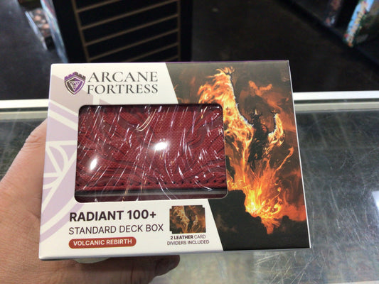 Arcane Fortress: Radiant 100+ Standard Deck Box - Volcanic Rebirth
