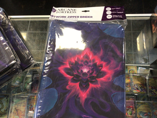 Arcane Fortress: 9 Pocket Sideloader Artwork Zipper Binder - Cursed Lotus