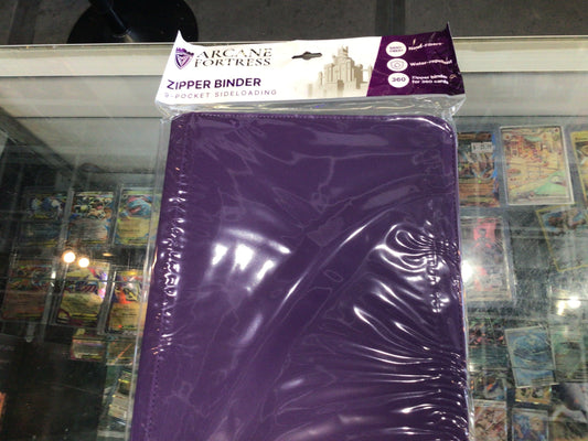 Arcane Fortress: 9 Pocket Sideloader Artwork Zipper Binder - Purple