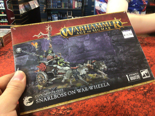 Warhammer Age of Sigmar Gloomspite Gitz Snarlboss on War-Wheela