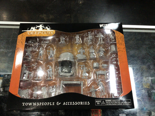 Wizkids Deep Cuts Miniatures: Unpainted Minis - Townspeaople & Accessories