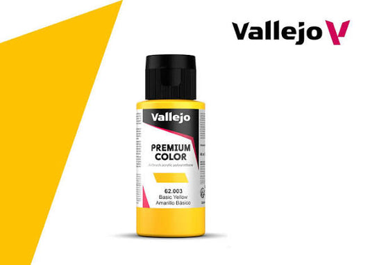 Vallejo Premium Color: Basic Yellow, 60 ml