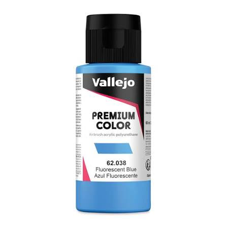 Vallejo Premium Color: Fluorescent Blue, 60 ml