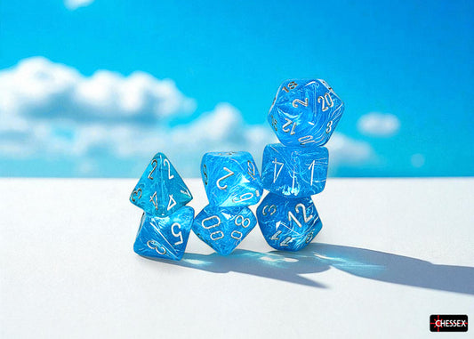 Chessex: Luminary Sky/Silver Mega-hedral 7-Die Set